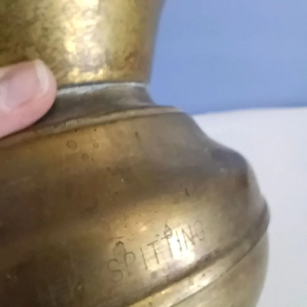Beech Nut Spitting Contest Vintage Brass Spittoon